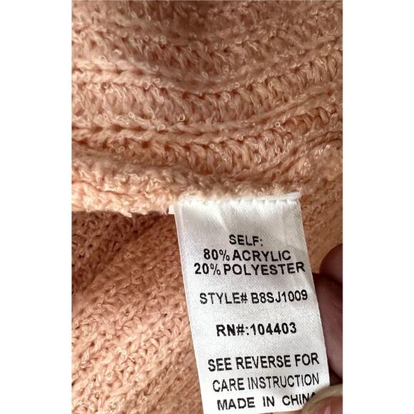 Moon River Cardigan Sweater Women Large Pink Knitted Embroidered Cottagecore - Picture 8 of 9